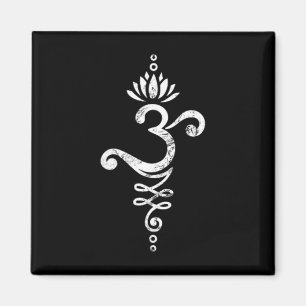Imã Símbolo do Om Mantra Yoga Flor de Lótus Ornamento