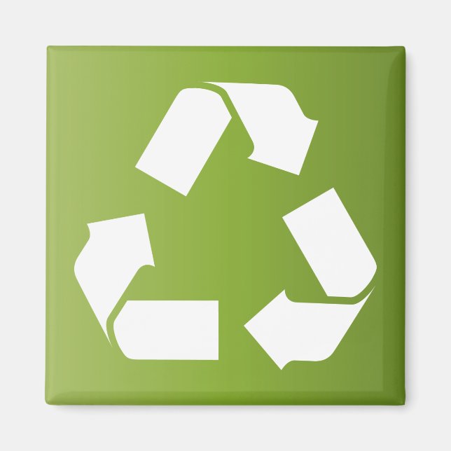 Imã SÍMBOLO DO reciclar (Frente)