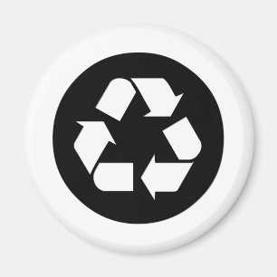 Imã Símbolo do reciclar - reduza, reúso, recicl