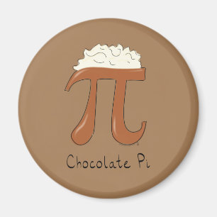 Imã Símbolo Engraçado de Chocolate Pi