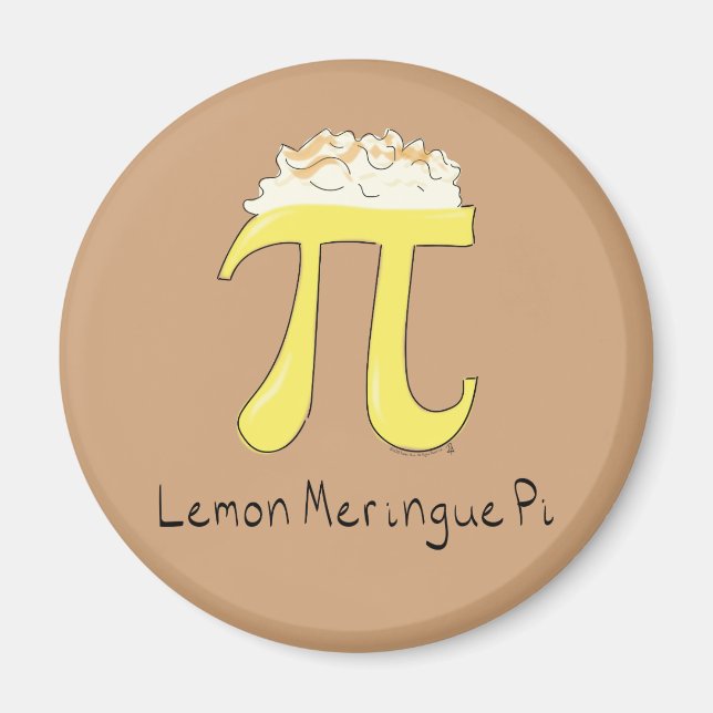 Imã Símbolo Engraçado Math Humor Lemon Pi (Frente)