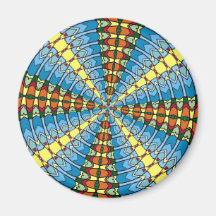 Imã Símbolo Hex Neerlandês Primavera Verde e Azul