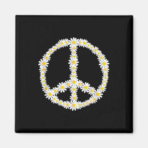 Imã Símbolo Hippie Flores Logotipo Anti-Guerra Disies 