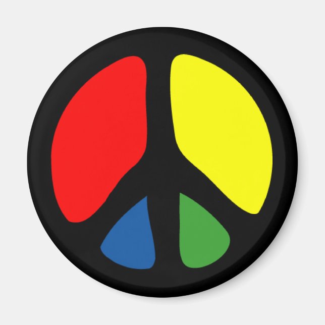 Imã Símbolo Hippy Groovy Peace (Frente)