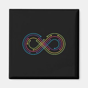 Imã Símbolo Infinito Arco-Íris Orgulho Autismo Sensibi
