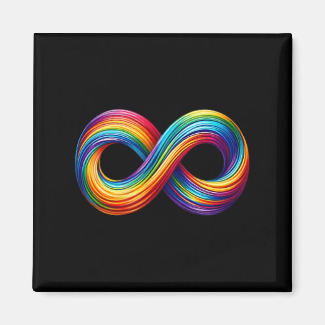 Imã Símbolo Infinito de Neurodiversidade Símbolo Arco- (Frente)