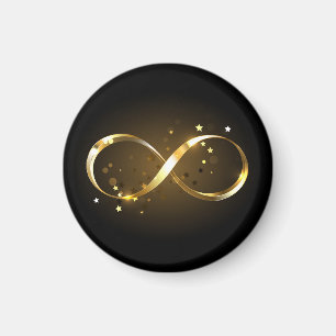 Imã Símbolo Infinity do ouro