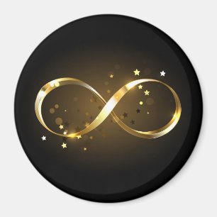Imã Símbolo Infinity do ouro