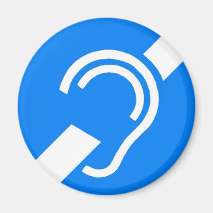 Imã Símbolo internacional do Magnet para surdos