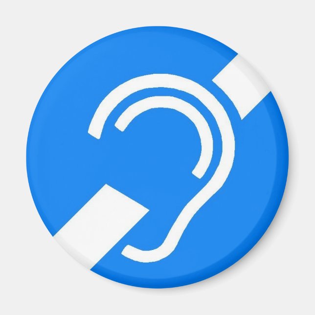 Imã Símbolo internacional do Magnet para surdos (Frente)