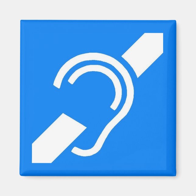 Imã Símbolo internacional para surdos (Frente)