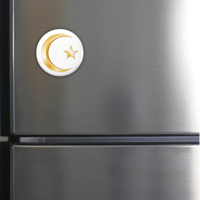 Imã Símbolo Islâmico (Islam Symbol Magnet.
Crescent moon and star, symbol of Islam. )