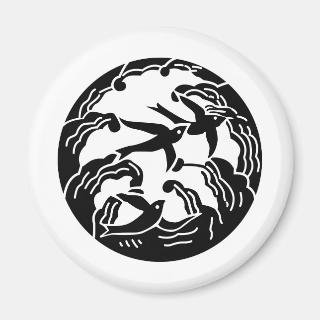 Imã Símbolo japonês da crista KAMON da família (Frente)