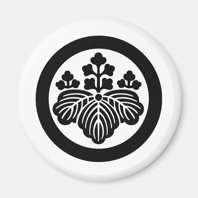 Imã Símbolo KAMON Crest da Família Japonesa (Frente)