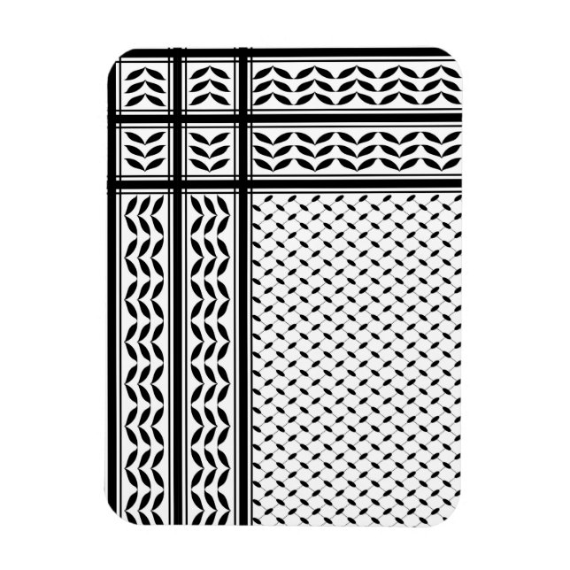 Ímã Símbolo Keffiyeh do Padrão de Resistência Palestin (Vertical)