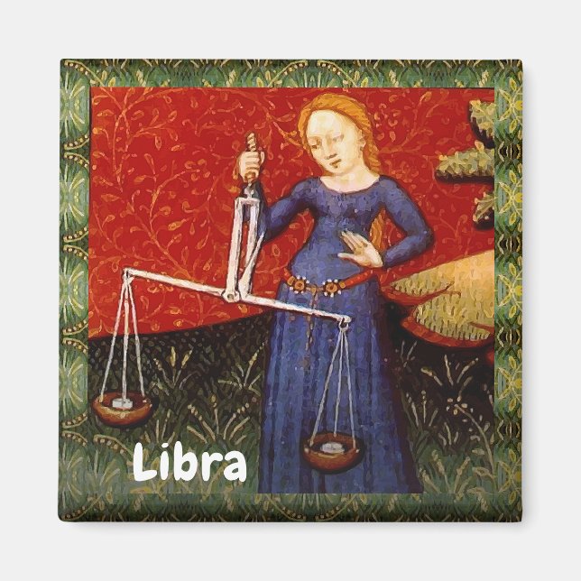 Imã Símbolo Libra Zodiac Escala Festa de aniversário (Frente)