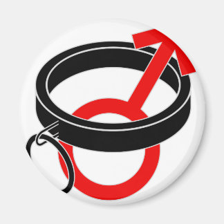 Imã Símbolo masculino colorido.