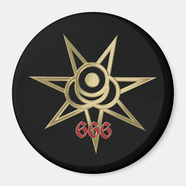 Imã Símbolo oculto septagram (Frente)