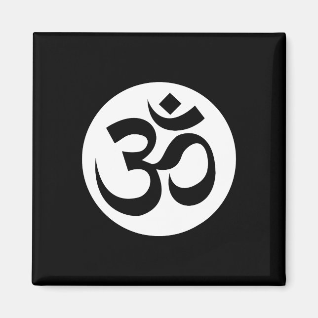 Imã Símbolo Om Ohm Aum Espiritual Yoga _3  (Frente)