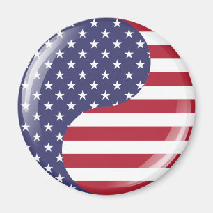 Imã Símbolo original patriótico Ying Yang dos EUA
