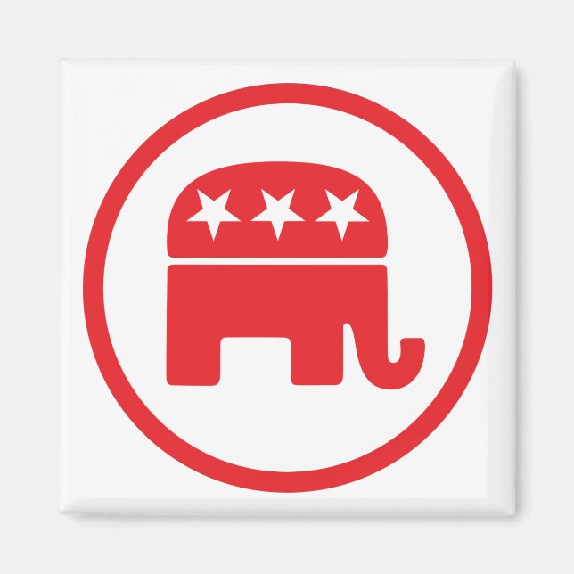 Imã Símbolo Político do Partido Republicano (Elefante) (Frente)