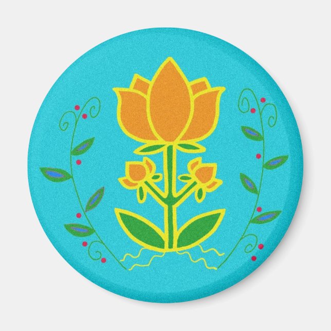 Imã Símbolo Pysanka: Árvore da Vida (Frente)