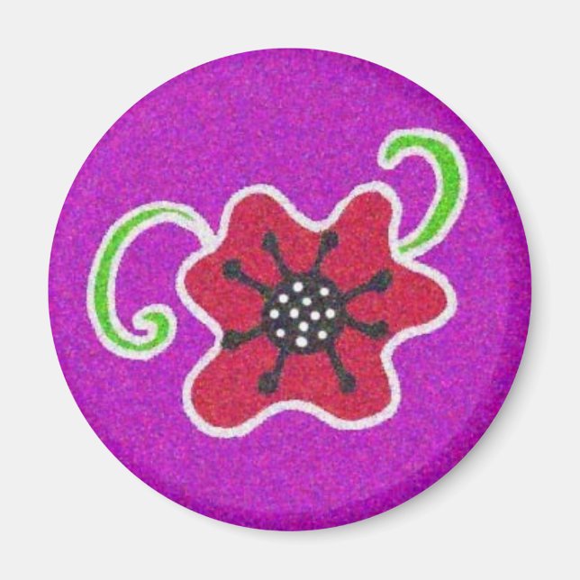 Imã Símbolo Pysanka: Poppy (Frente)