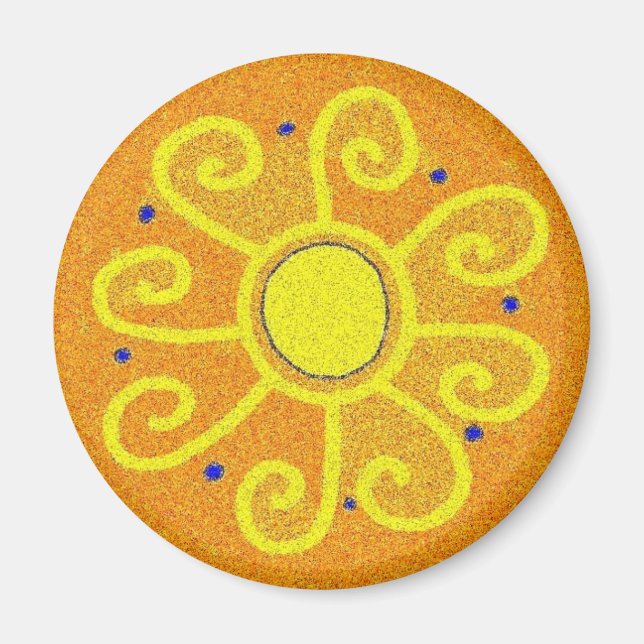 Imã Símbolo Pysanka: Sol (Frente)