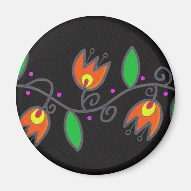 Imã Símbolo Pysanka: Vine (Frente)