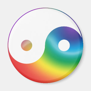 Imã Símbolo Rainbow Yin Yang