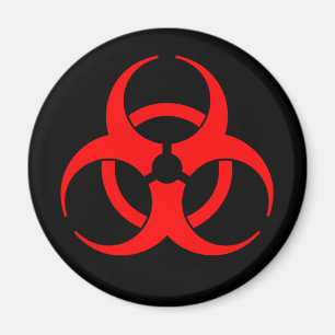 Imã Símbolo Red Biohazard Magnet