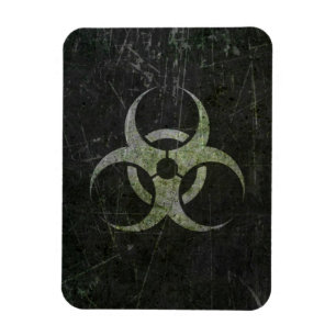 Ímã Símbolo riscado e vestido do Biohazard