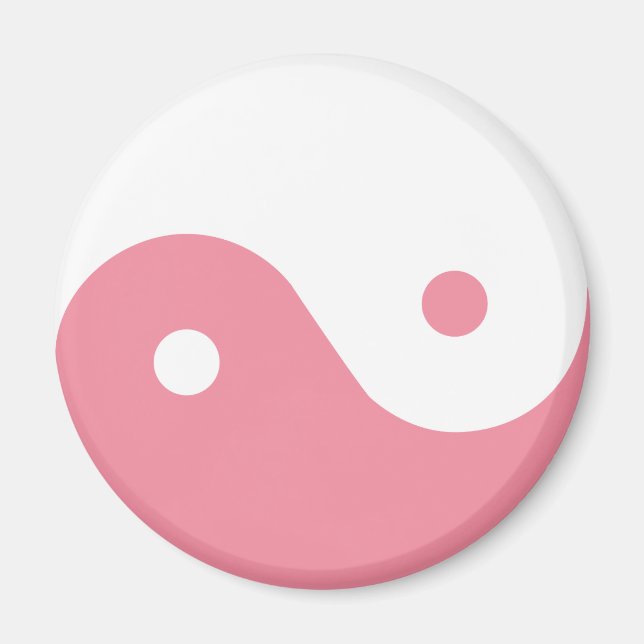 Imã Símbolo rosa Yin-Yang (Frente)