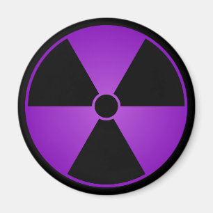 Imã Símbolo roxo da radiação