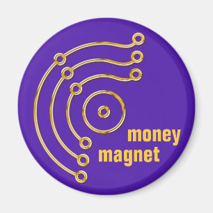 Imã Símbolo RUNA/OURO, dinheiro, ímã, violeta
