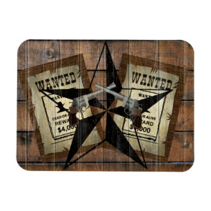 Ímã Símbolo Russo Texas Star Western Dual Pistols