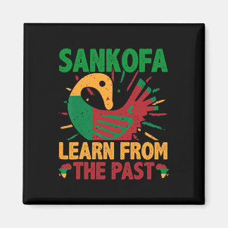 Imã Símbolo Sankofa e Adinkra Gana para a História Neg