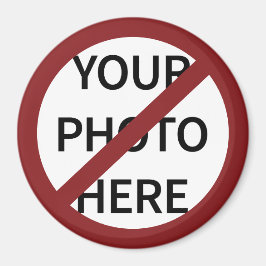 Imã Símbolo Sem Círculo de Ban Vermelho Personalizável