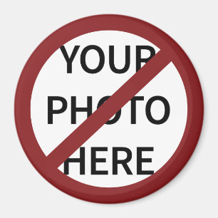 Imã Símbolo Sem Círculo de Ban Vermelho Personalizável