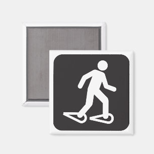 Imã Símbolo Snowshoing Magnet