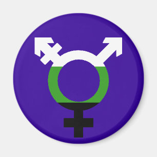 Imã Símbolo Trans da Bandeira Neutrois
