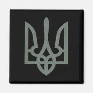 Imã Símbolo Trident Ucraniano Tryzub Emblem