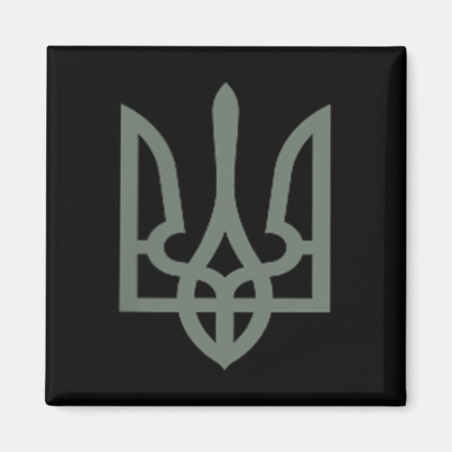 Imã Símbolo Trident Ucraniano Tryzub Emblem (Frente)