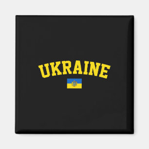 Imã Símbolo Tridente da Bandeira da Ucrânia Orgulho Pa