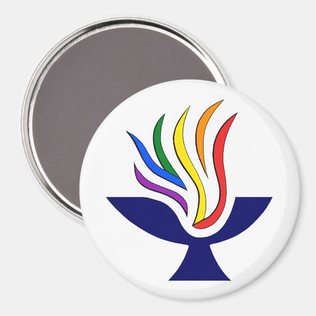 Imã Símbolo TVUUC - Símbolo de Chalice Flaming (Front/Back)