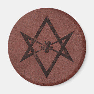 Imã Símbolo Unicursal de Thelemic do Hexagram no cour