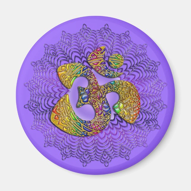 Imã Símbolo Universal OM / AUM - Ornamento (Frente)