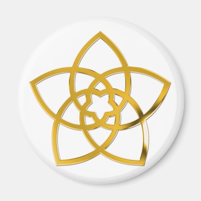 Imã Símbolo Vênus Flor / DOURADO (Frente)