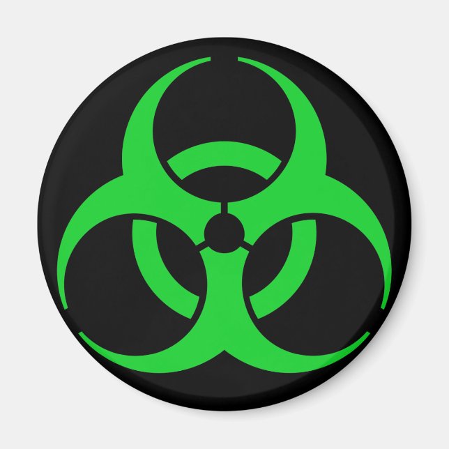 Imã Símbolo Verde de Biohazard (Frente)