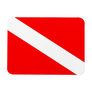 Ímã símbolo vermelho de mergulho diagonal dos mergulh